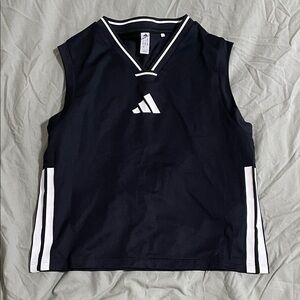 Adidas Black and White Sleeveless Top